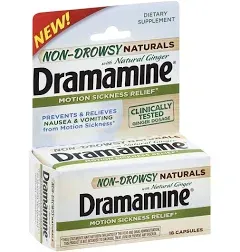 Advanced Herbals by Dramamine Non-Drowsy Motion Sickness Relief with Natural Ginger