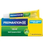 Preparation H Hemorrhoidal Cream, with Aloe - 1 tube, 0.9 oz