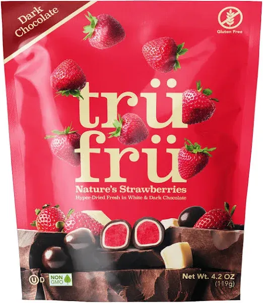 Tru Fru Strawberries, Dark Chocolate - 4.2 oz