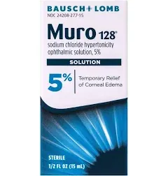 Bausch + Lomb Muro 128 5% Ophthalmic Solution 15 ML (0.5oz) Exp. 11/2026