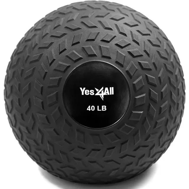 Yes4all 40lbs Slam Medicine Ball Tread Black, Size: 40 lbs