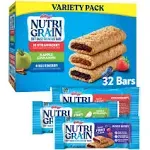 Nutri Grain Breakfast Bars, Soft Baked, Variety Pack - 32 pack, 1.3 oz bars