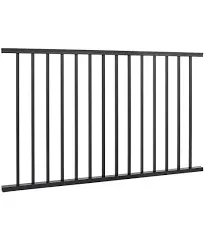 Trex Signature 6 ft Aluminum Rail Panel with 36 in. Square Balusters - Charcoal Black