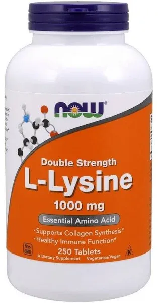 Now Foods, L-lisina, 1.000 mg, 250 Comprimidos