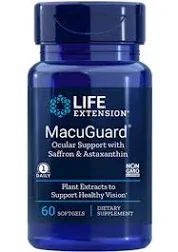 Life Extension MacuGuard Ocular Support 90 softgels with Saffron & Astaxanthin