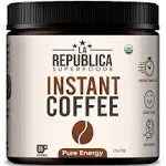 La Republica Organic Instant Coffee (35 Servings), Rich Medium Roast Coffee with Toasted Caramel Notes, Small Batch 100% Fair Trade Arabica Coffee, USA Made