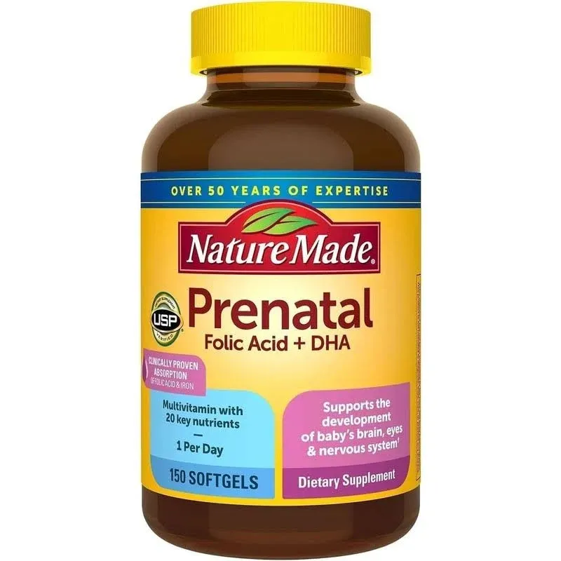 Nature Made Prenatal + DHA 200 mg Softgels (.150 Count)