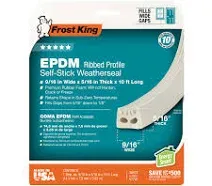 Frost King Premium EPDM Rubber Ribbed Profile Self-Stick Weather Seal