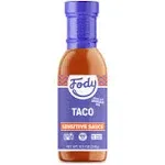 Fody Foods Vegan Taco Sauce Marinade, Avocado Oil & Red Sauce, Low Fodmap Certified, Sensitive Recipe, No MSG, Gut & IBS & Keto Friendly, 8.5 Ounce