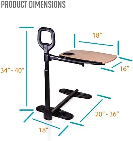 Able Life Able Tray - Bamboo Swivel TV Tray & Laptop Tray Table