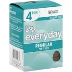 L&#x27;eggs Everyday Regular Pantyhose Suntan Sheer Toe - Size B 4 pair