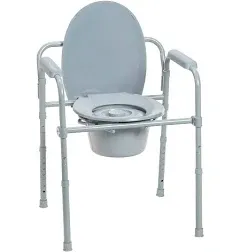 Drive Medical Steel Folding Frame Commode