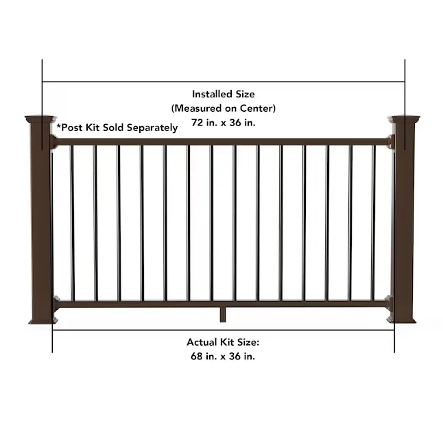 Deckorators Grab and Go 6-ft x 3-in Brown Composite Deck Rail Kit | 408510