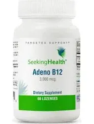 Seeking Health Adeno B12 - Vitamin B Supplement to Support Energy and Brain Health - Adenosylcobalamin Energy Supplement - 3000 mcg, 60 Lozenges