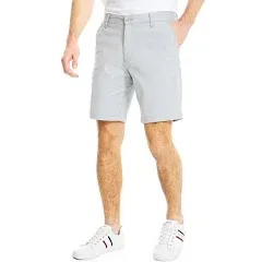 Nautica Men's Classic Fit Flat Front Stretch Solid Chino 8.5" Deck Shorts