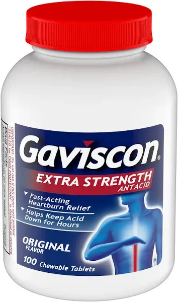 Gaviscon Antacid Chewable Tablets Extra Strength