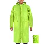 Hood Rain Poncho Waterproof Lightweight Raincoat for Men Women Adult with Poc...