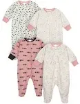 Onesies Brand Newborn Baby Girl Sleep 'N Play Footed Pajamas, 4-Pack, Infant Girl's, Size: 6-9 Months, Beige