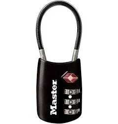 MASTER LOCK 4688DRED Combination Padlock,1 2/3 in,Oval,Red 483N07