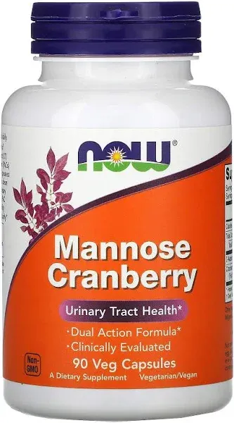 Mannose  90 Vcaps, Cranberry By Now Foods