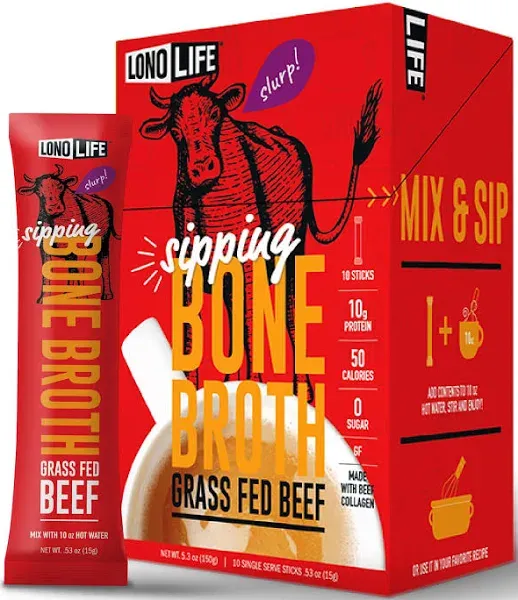 LonoLife Grass-Fed Beef Bone Broth Powder