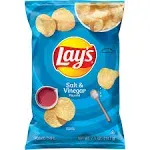 Lay's Salt and Vinegar Potato Chips 7.75 Oz Plastic Bag