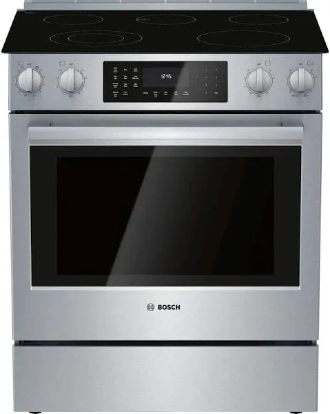 Bosch HEI8056U 800 Series 30 inch Electric Slide-In Range - Stainless Steel