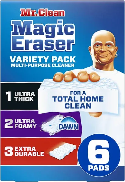 Magic Eraser Variety Pack with Ultra Thick, Ultra Foamy, and Extra Durable Mu...