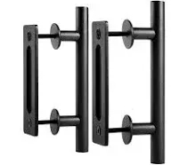 2 Pack 12&#034; Sliding Barn Door Handles and Pulls,Rustic Double Sided Hardware S...