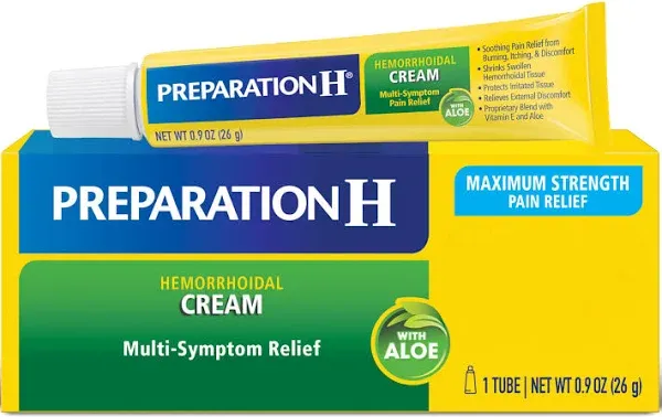 Preparation H Hemorrhoid Multi Symptom Treatment Cream - Exp:12/25