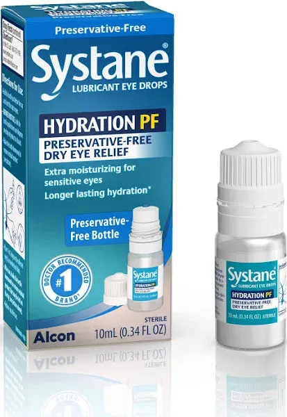 Systane Lubricant Eye Drops, Hydration PF - 0.34 fl oz