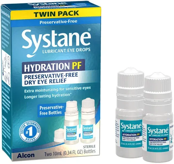 Systane Hydration Preservative Free Dry Eye Care Eye Drops, 10 ml