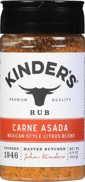 Kinder's Carne Asada Rub Mexican-Style Citrus Blend (5.9 oz)