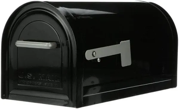 Architectural Post Mount Mailboxes Reliant Large Steel Concealed Locking Black