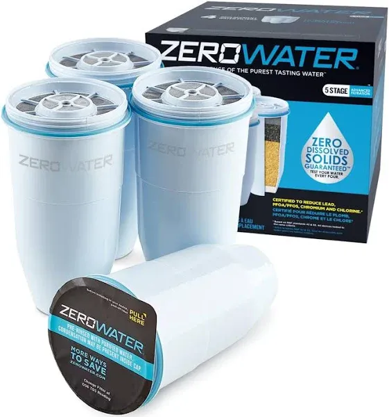 Zerowater Filters, Replacement - 4 filter