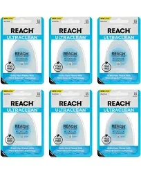 Listerine Ultraclean Dental Floss, Oral Care, Mint Flavored, 30 Yards (Pack of 6)