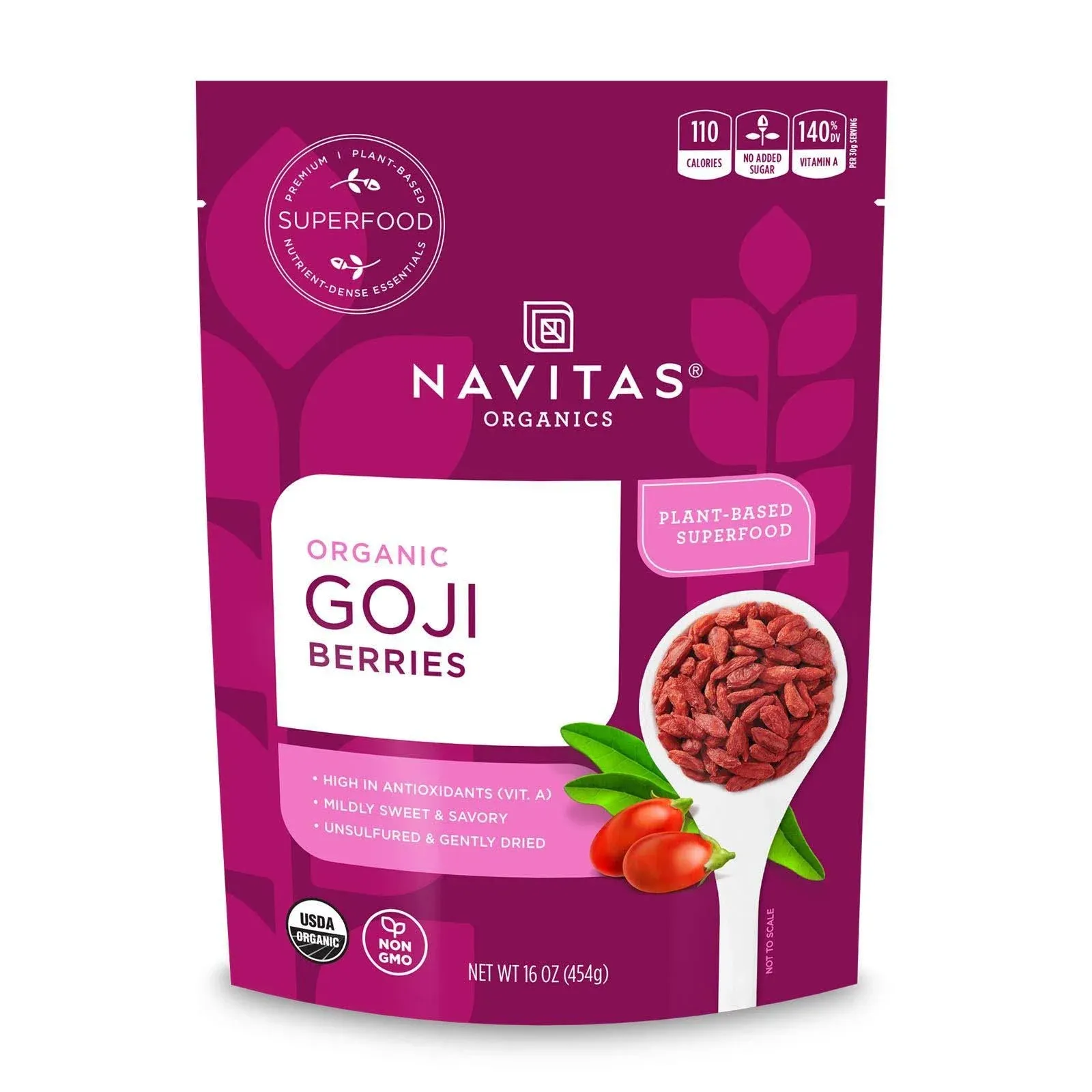 Navita's Naturals Organic Sundried Goji Berries - 16 oz bag