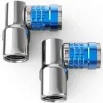 Lightning™ L3-Series Bike Tire Air Chuck - 1/4" F-NPT (Presta + Schrader Valves) | Open Flow (2 Pack)