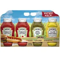 Heinz Ketchup Relish Mustard Picnic Pack