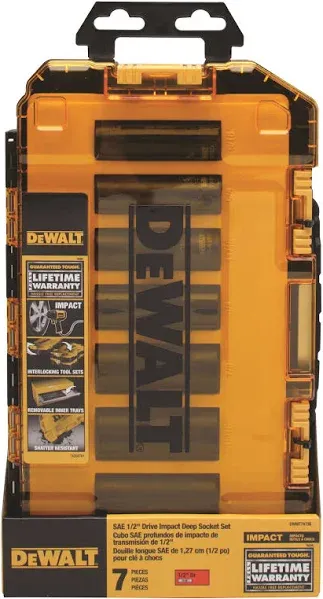 DeWalt DWMT74736 1/2&#034; Drive SAE Deep Impact Socket Set (7 Piece)