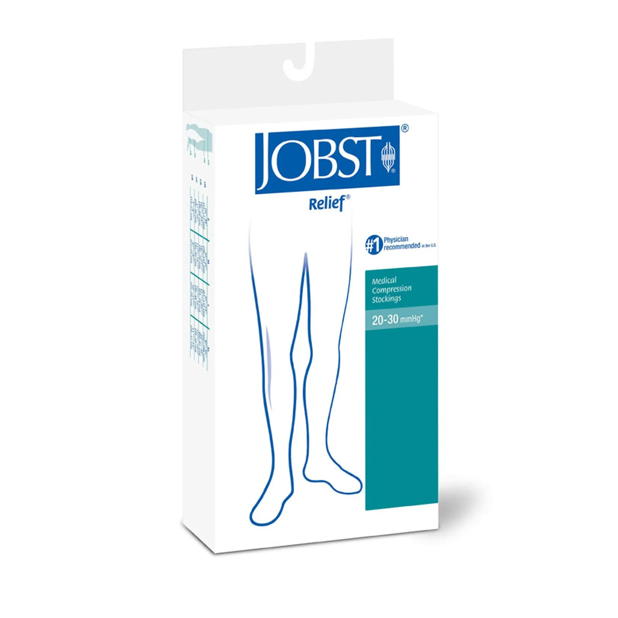 Jobst Relief 20-30 Thigh High Open Toe Beige Stockings - Small