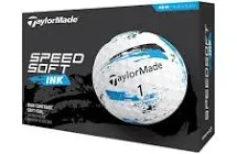 TaylorMade SpeedSoft Ink Golf Balls - Blue - 2024