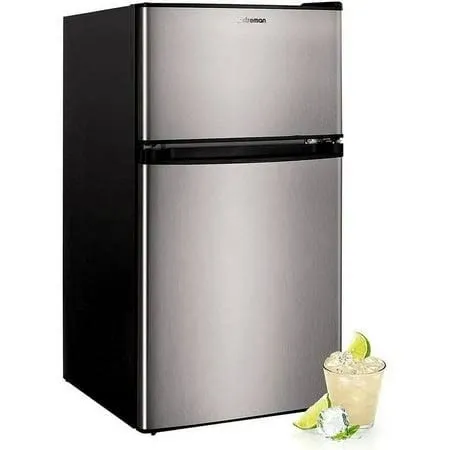 Upstreman 3.2 Cu.ft Mini Fridge with Freezer