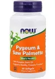 NOW Foods Pygeum &amp; Saw Palmetto + Pumpkin Seed Oil Aid Men&#039;s Health 60 Softgels