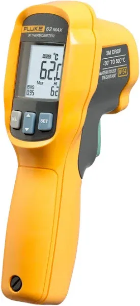 FLUKE FLUKE-62 MAX+ INFRARED THERMOMETER, -30C to +650C / -22F to +1202F