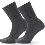 Smartwool Everyday Cable Crew Socks Medium Gray / S