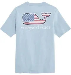 Vineyard Vines Boys' Flag Whale Short-Sleeve Pocket Tee