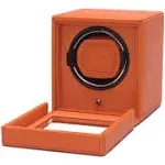 Wolf Cub Orange Single Watch Winder with Cover