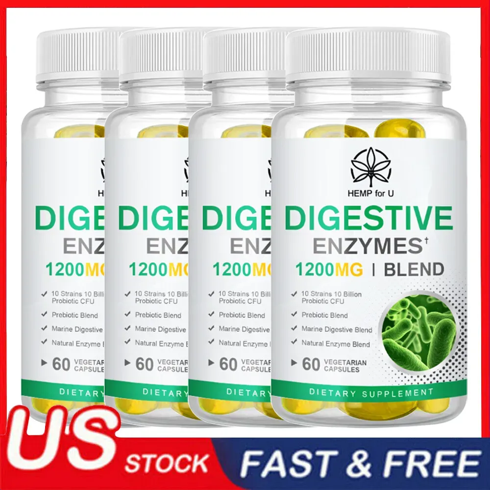 Digestive Enzymes Prebiotic &amp; Probiotics Gas Better Digestion Lactose Absorption