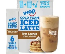 Ihop Tres Leches Iced Latte with Cold Foam Instant Coffee Beverage Mix (6 Packets)